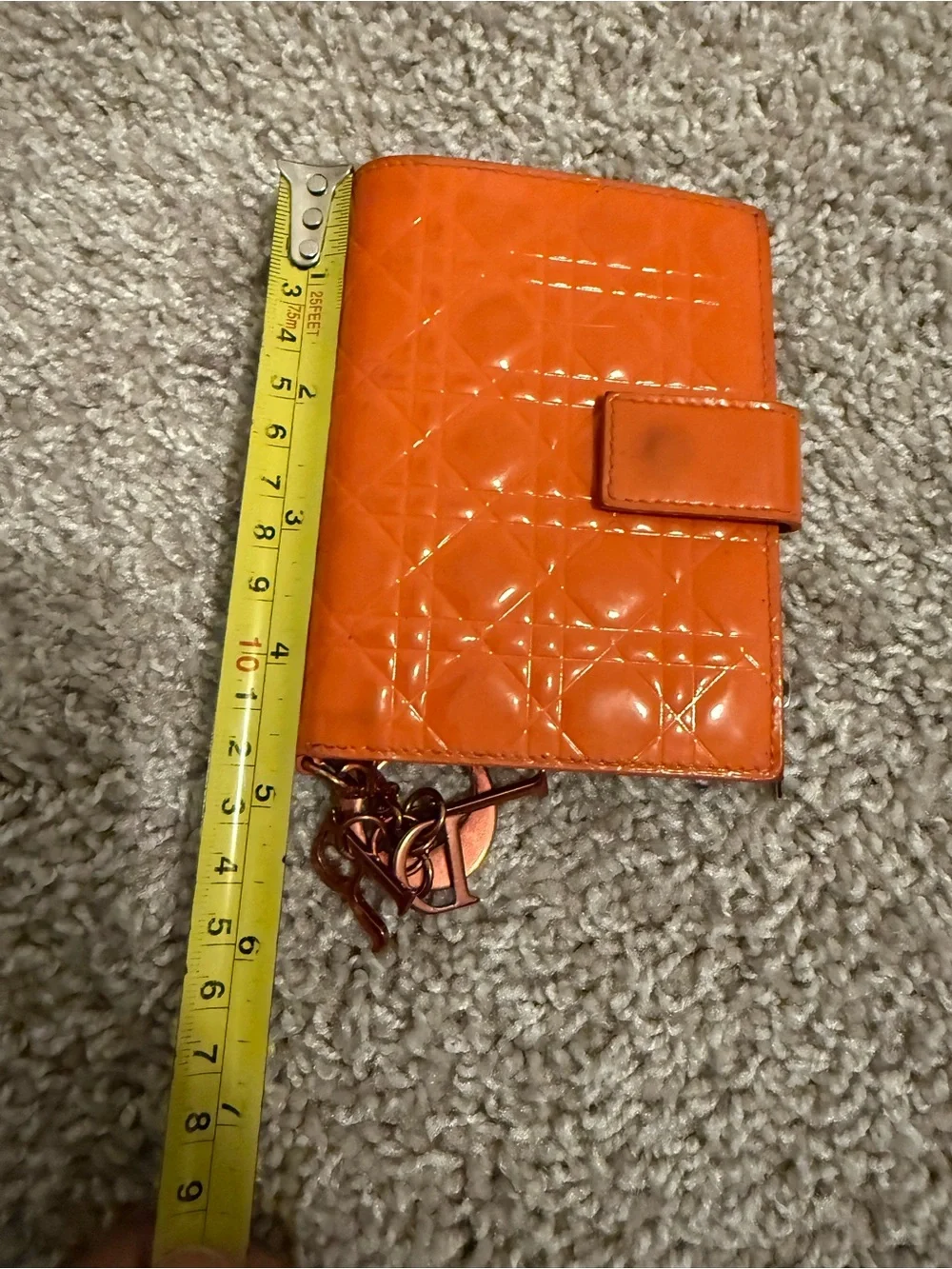 Dior Quilted Wallet with Keychain